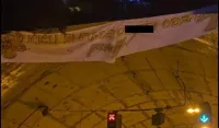 (FOTO/VIDEO) Uvredljivi transparenti za Vučića