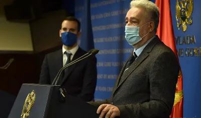 premijer zdravko krivokapic i ministar finansija milojko spajic