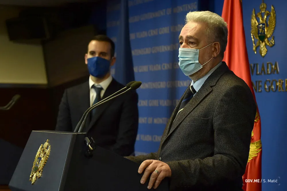 premijer zdravko krivokapic i ministar finansija milojko spajic