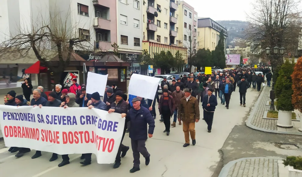 Са недавног протеста пензионера у Бијелом Пољу