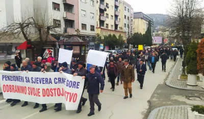 Са недавног протеста пензионера у Бијелом Пољу