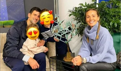 Novak Đoković sa porodicom