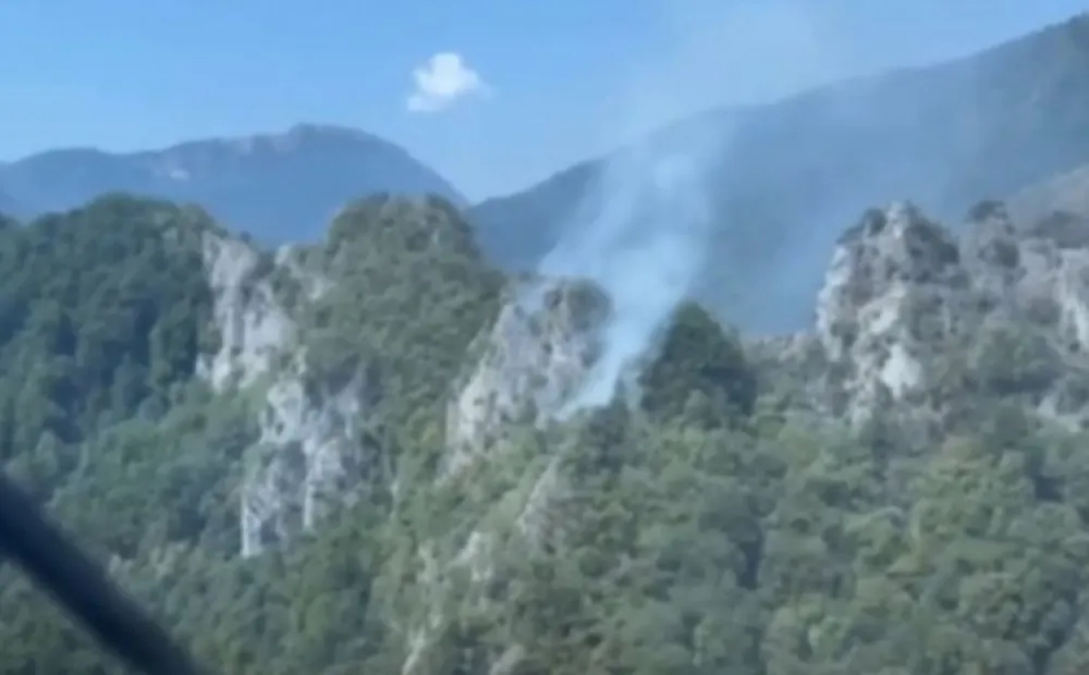 Požar u kanjonu riјeke Hrčavke na područјu&nbsp;NP Sutјeska