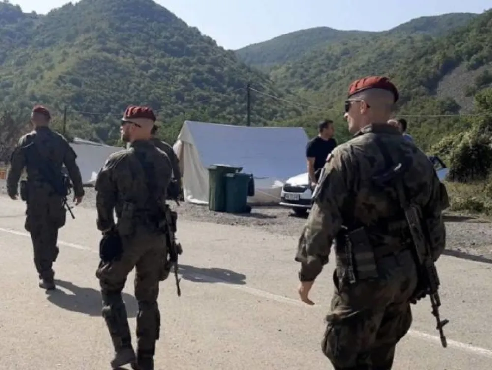 Припадници Кфора на Јарињу