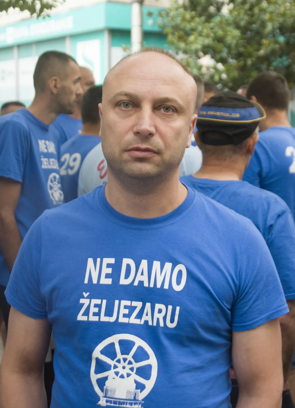radnici zeljezare ispred vlade