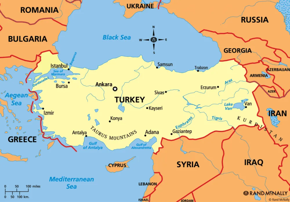 Mapa Turske