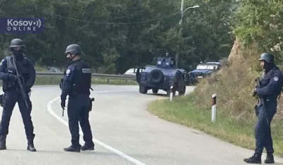 Pripadnici specijalne kosovske policije kod Zubinog Potoka