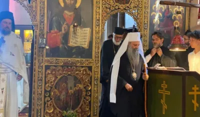 patrijarh Porfirije u manastiru Savina u Herceg Novom