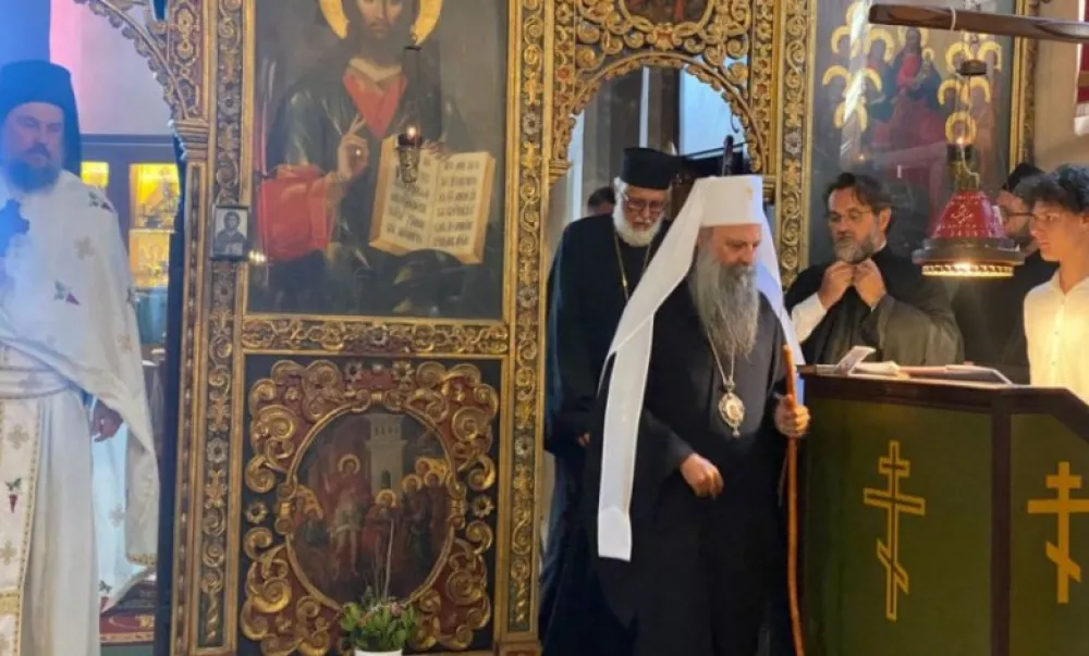 patrijarh Porfirije u manastiru Savina u Herceg Novom