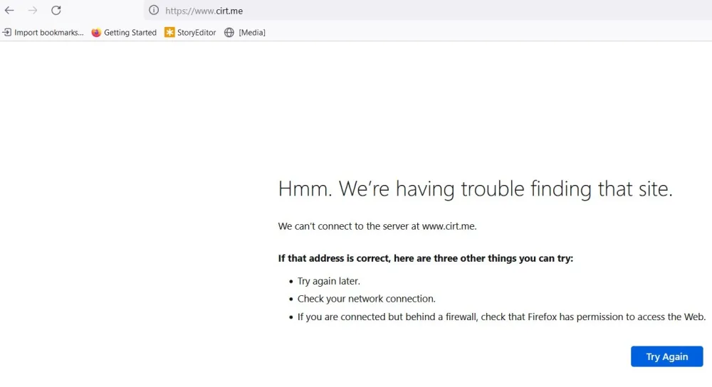 Blokiran sajt CIRT-a