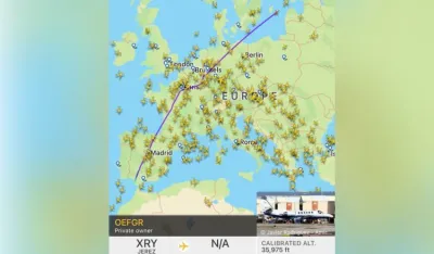 Foto: Screenshot/@flightradar24