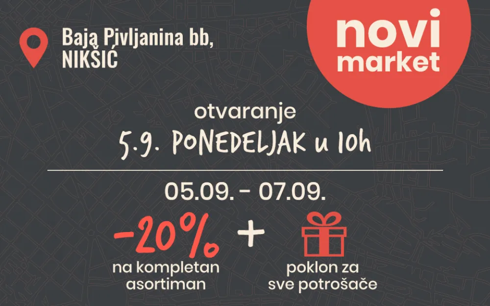 Novi CITY market u Nik&scaron;iću 