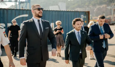 Rade Milo&scaron;ević i Dritan Abazović u Luci Bar