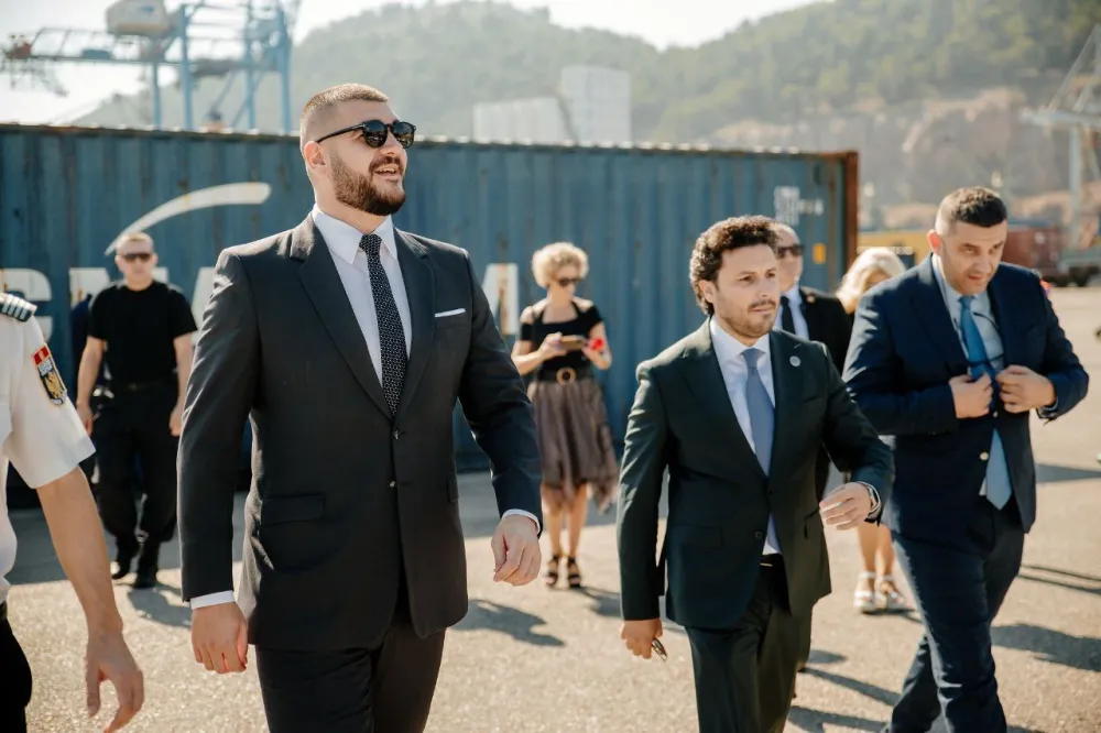 Rade Milo&scaron;ević i Dritan Abazović u Luci Bar