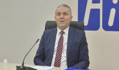 Konferencija MMF-a i CBCG, MMF, CBCG i MFSS predstavljaju izvjestaj, Radoje Zugic