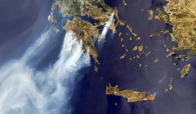Mesto: Vaington<br>Datum: 27.08.2007<br>Dogadjaj: satelitski snimak američke svemirske agencije NASA poara na jugu Grčke<br>Licnosti: <br>