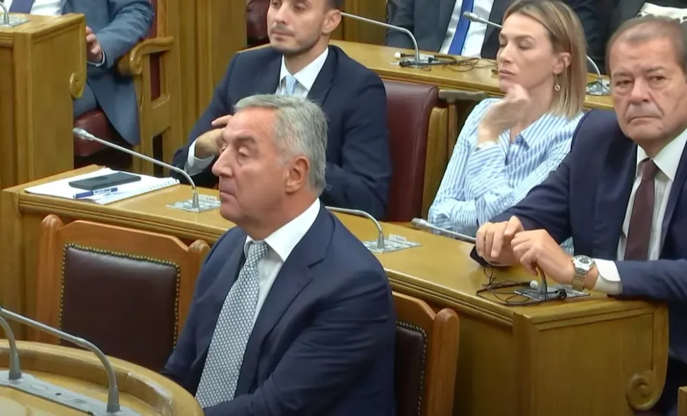 Milo Đukanović danas u Skup&scaron;tini