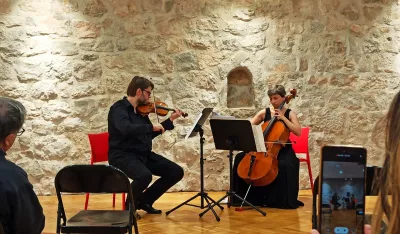 Marko Simović i Belma Alić u galeriji Risto Stijović