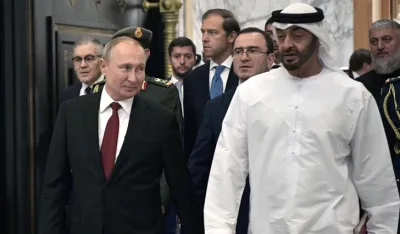 Vladimir Putin i &scaron;eik Mohamed bin Zaјed al-Nahјan