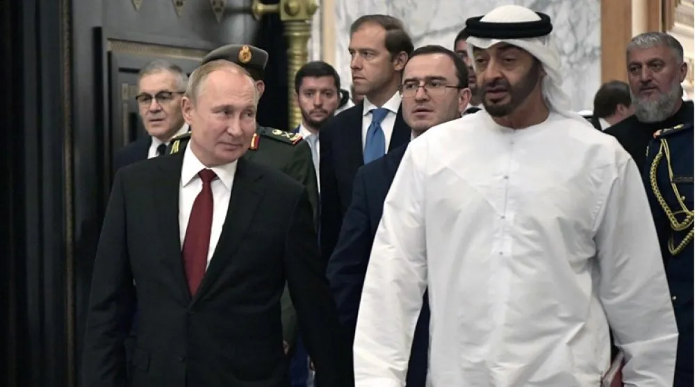 Vladimir Putin i &scaron;eik Mohamed bin Zaјed al-Nahјan