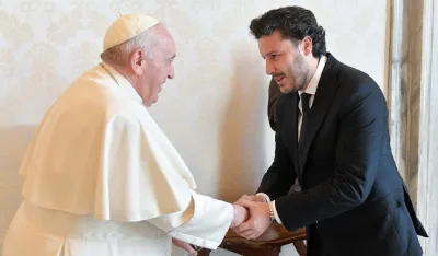 Papa i Abazović prilikom nedavne posjete (Foto: Gov.me)