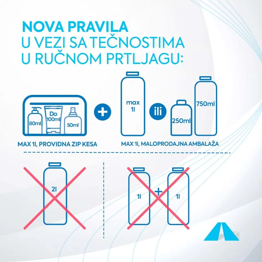 Nova pravila u vezi sa tečnostima u ručnom prtljagu