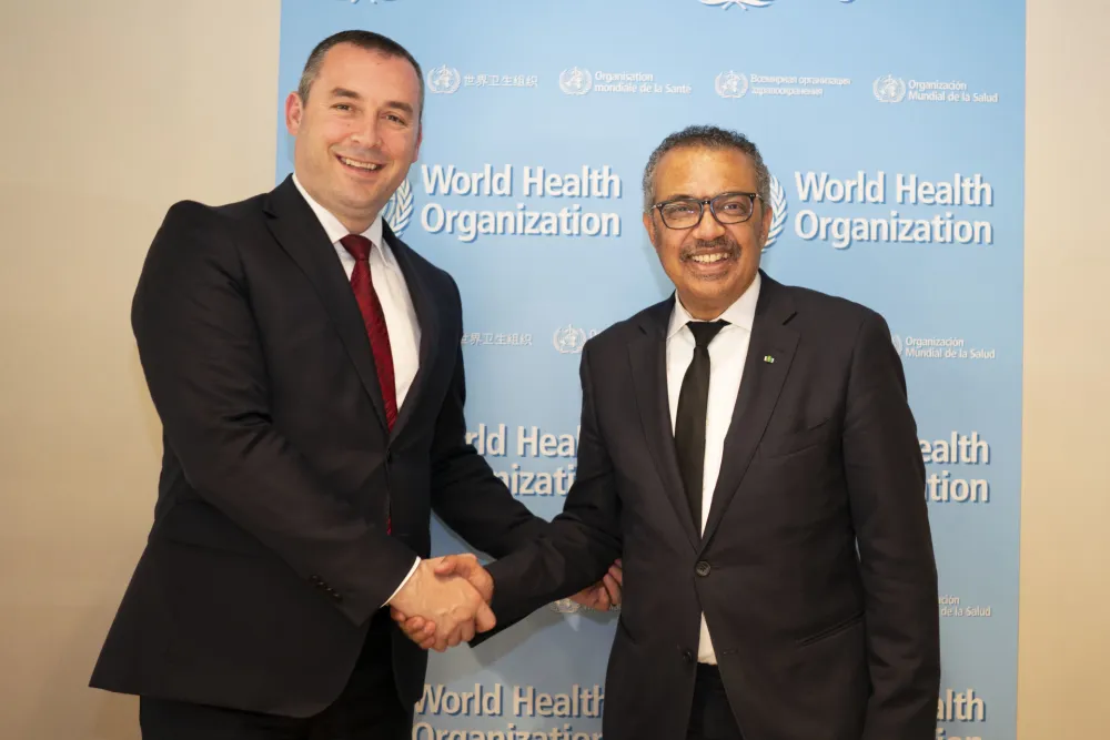Dragoslav Scekic with Dr Tedros