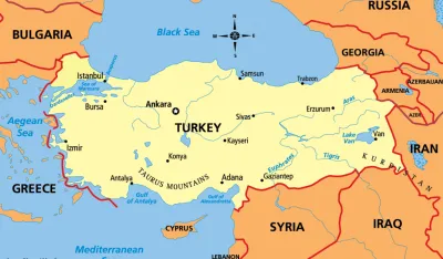 Mapa Turske