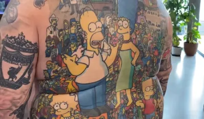 (VIDEO) Zatvorski čuvar oborio svjetski rekord u broju tetovaža iz animirane serije
