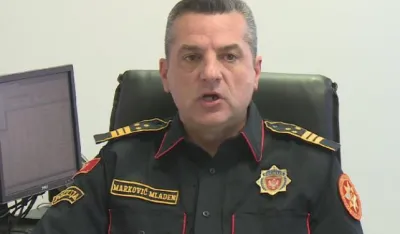 načelnik Operativno komunikacionog centra Uprave policije Mladen Marković (Foto: TVCG)