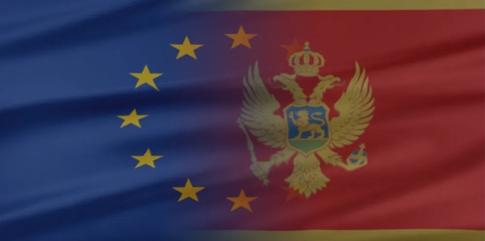 Zastave Evropske unije i Crne Gore