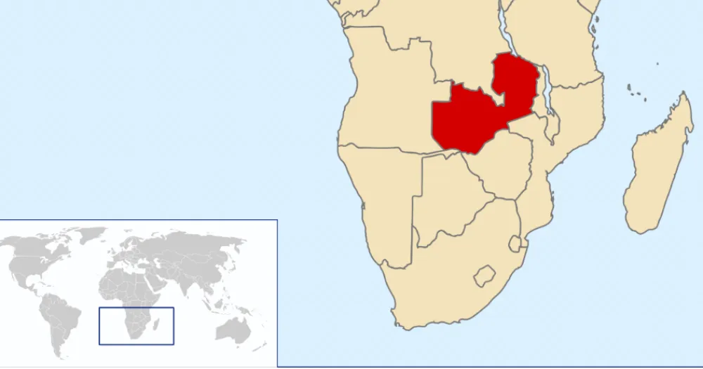 Zambija karta