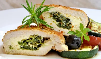 Rolovana piletina sa spanaćem i fetom