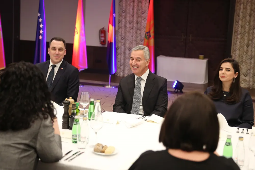 Đukanović priredio svečanu večeru u čast Osmani