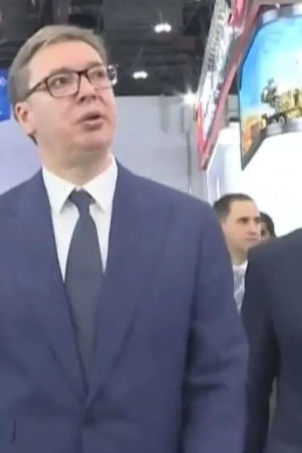 Vučić na sajmu u Abu Dabiju. Screenshot