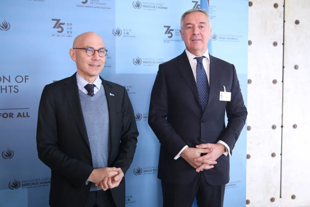 Volker Turk i Milo Đukanović
