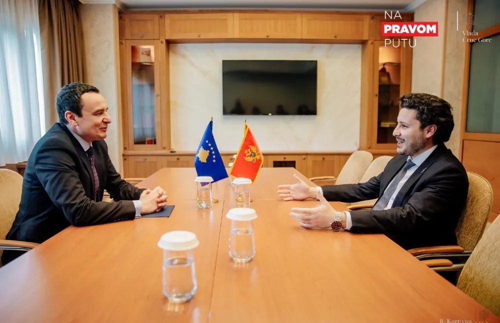Abazović i Kurti: Odnos Crne Gore i Kosova prijateljski, podr&scaron;ka trajnom rje&scaron;enju za region