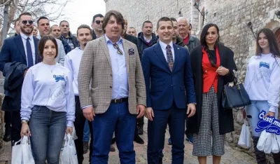 Aleksa Bečić na promotivnom skupu u Budvi