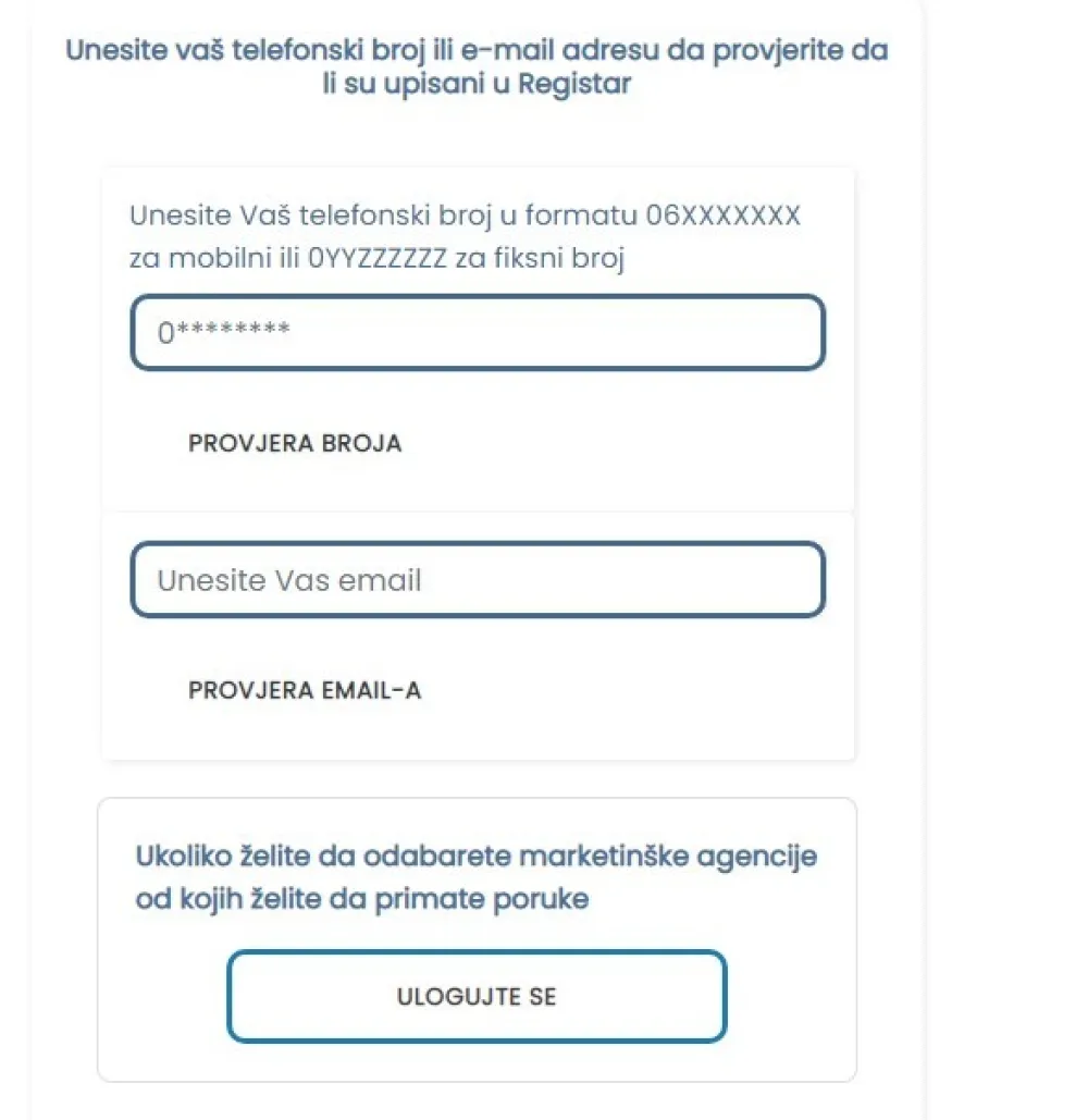 Upisom u poseban registar moguće izbjeći neželjene marketin&scaron;ke poruke