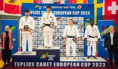 Kovinić na pobjedničkom podijumu