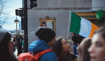irska protest zastava irske