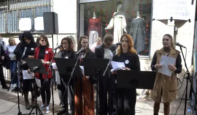 protest pripadnika umjetnickih zanimanja