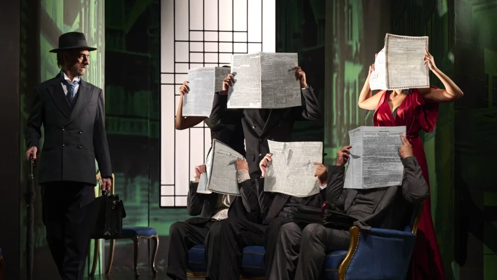 Сцена из представе "Покојник"