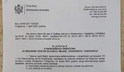 Rje&scaron;enje o razrje&scaron;enju