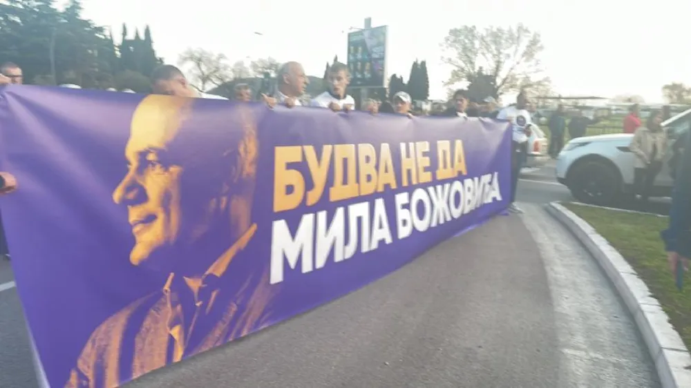 Protest u Budvi (Foto: RTCG)