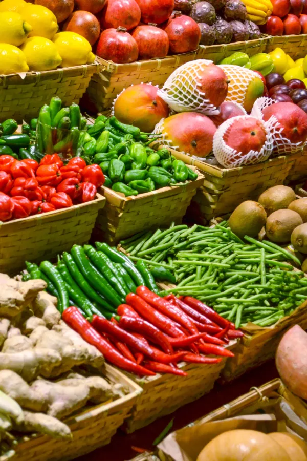 Ilustracija, voće, povrće, tezge, tezge sa voćem i povrćem