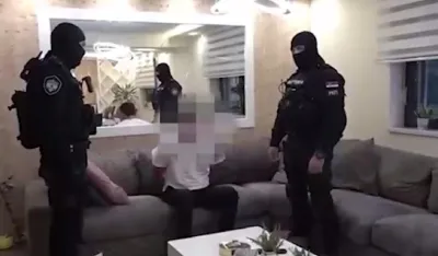 Hap&scaron;enje osumnjičenih (Foto: Snimak ekrana/MUP Srbije)