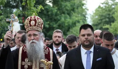 Marko Kovačević i mitropolit Joanikije