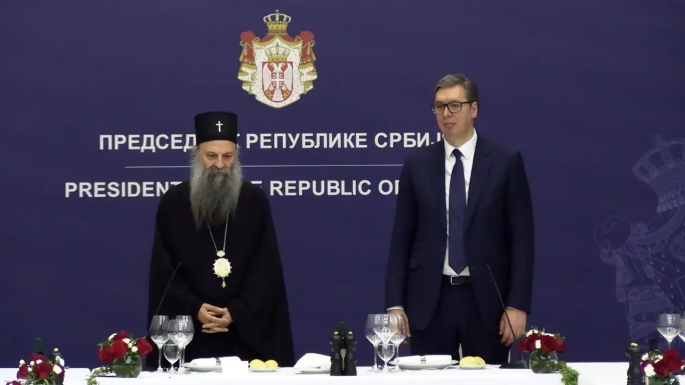 Patrijarh Porfirije i Vučić