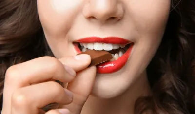 Ilustracija<br>čokolada, poslastica, zubi